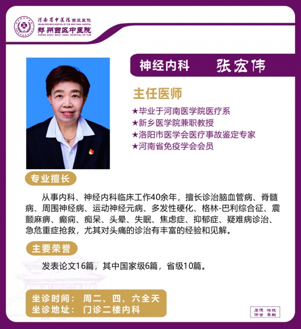 張宏偉——神經(jīng)內(nèi)科專家，主任醫(yī)師